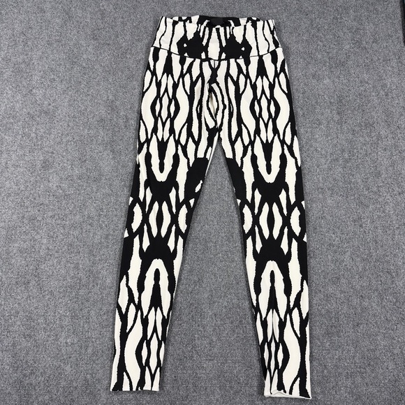 eva varro Pants - Eva Varro Pants Leggings Womens Large Black White Abstract Art Stretch USA